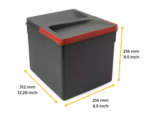 Bacs de tri pour tiroir de cuisine Recycle 1 bac de 12 litres