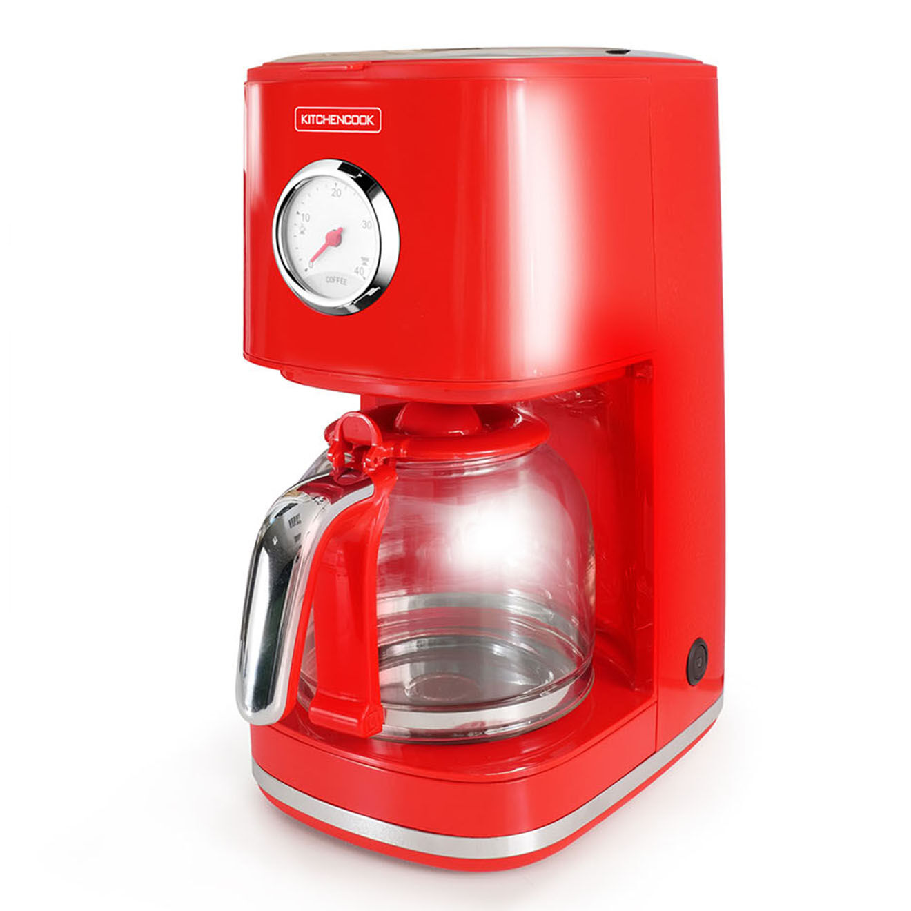 Kitchencook Cafetière Style rétro rouge - 45.2x31.2x39.6 cm