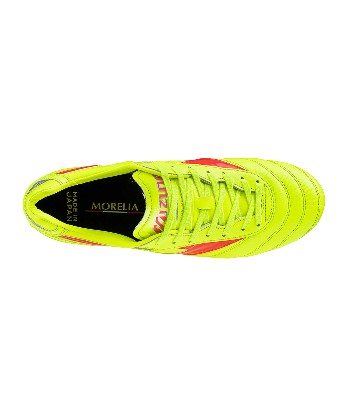 Mizuno Morelia II Made in Japan FG Dyna Gelb Rot Silber F45