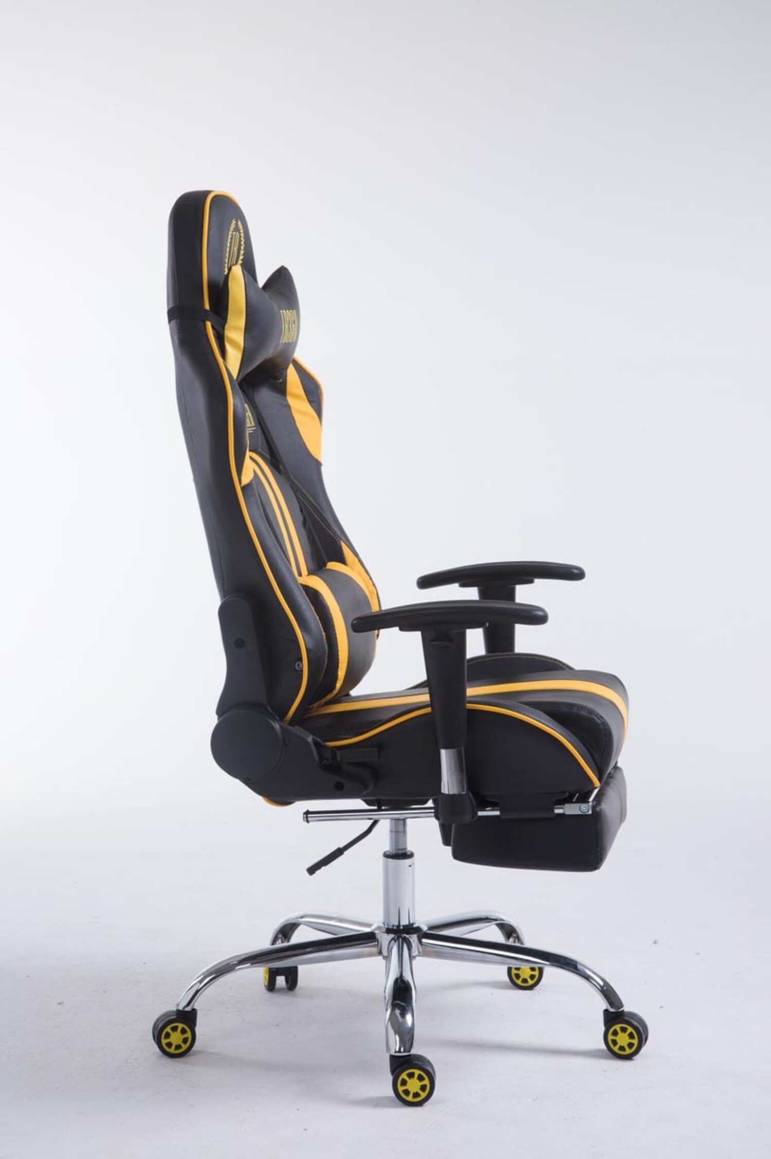 TPFLiving Racing Bürostuhl Limitless mit FußablageSchwarz/Blau