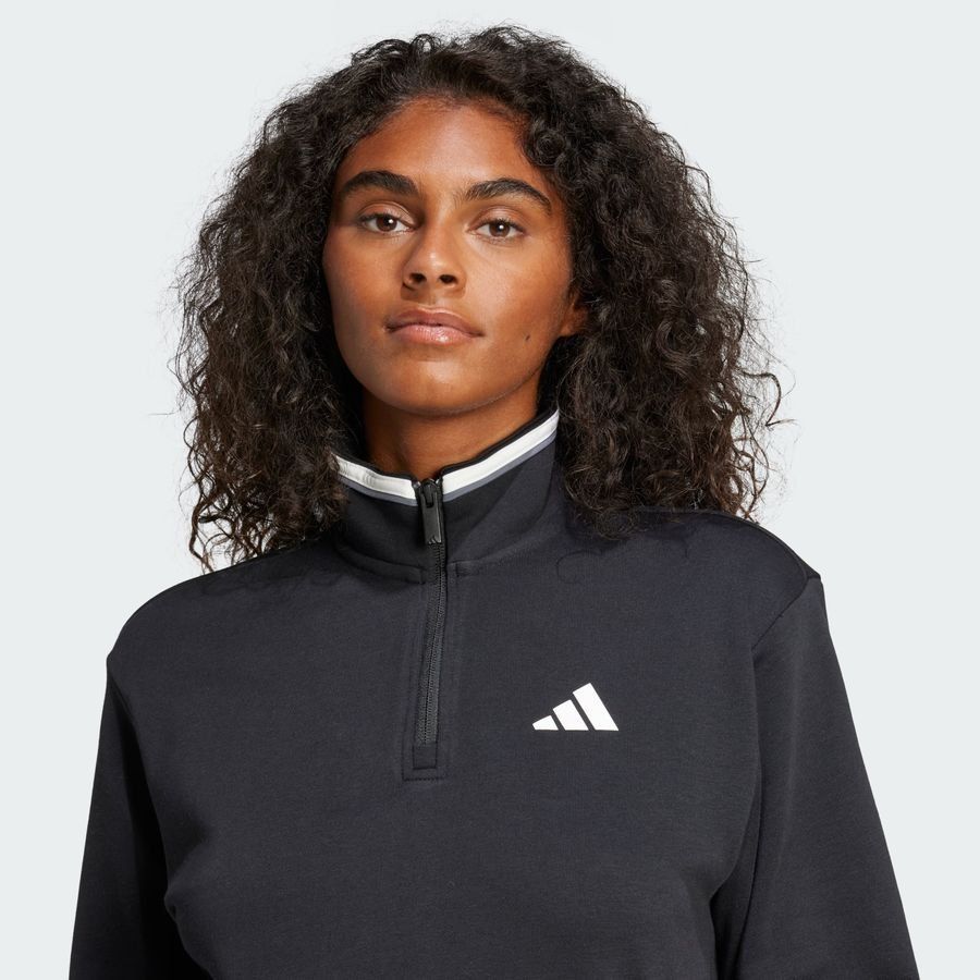Adidas Veste de survêtement courte molleton à quart de zip Essentials Color Pop