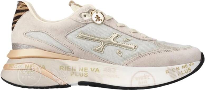 PREMIATA Lage Sneakers Dames Moerun-d Maat: 40 Materiaal: Suède Kleur: Beige