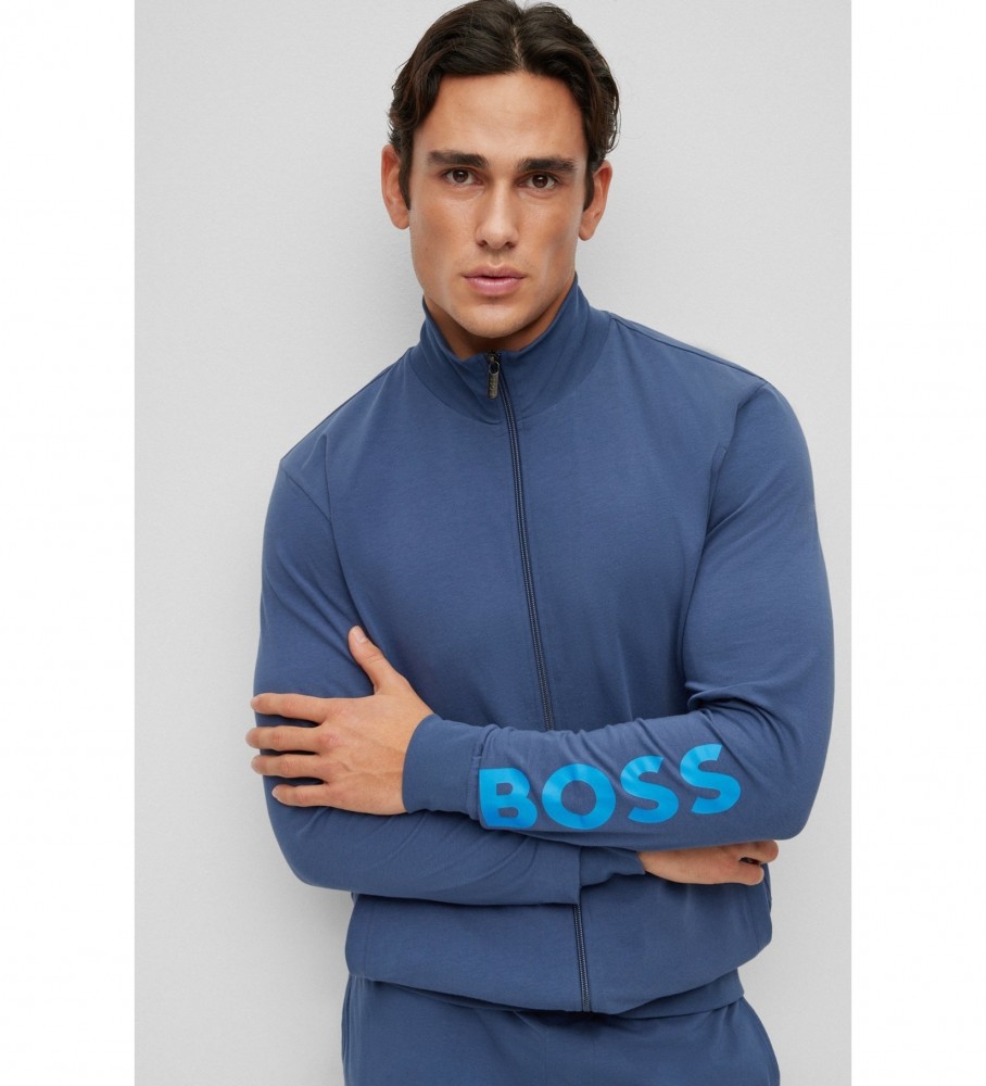 Conjunto de pijama BOSS com calça e blusa de moletom - Azul
