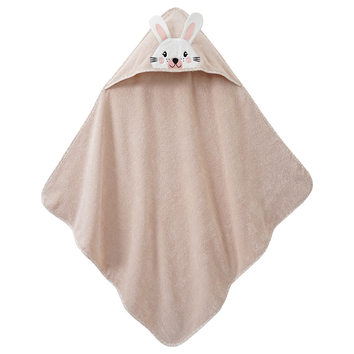 Topomini Kapuzentuch mit Hasen-Applikation beige