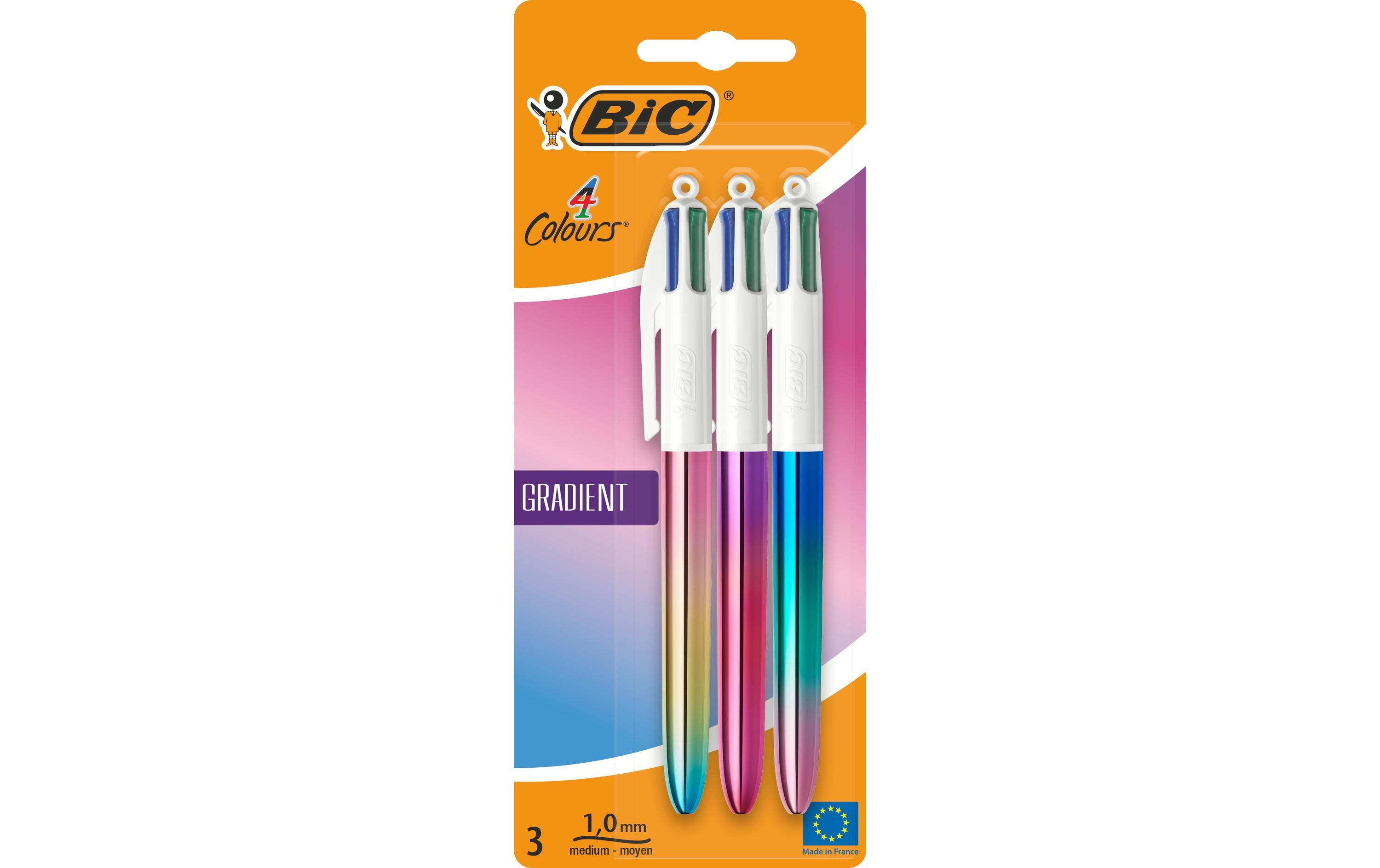 Mehrfarbenkugelschreiber 4 Colours Gradient 3 StückVier Farben in einem Stift