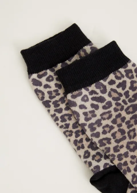 Leopard sokken assorti (ASSOR)