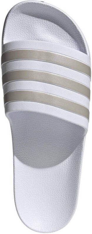 Adidas Adilette Aqua Badslippers Slippers Wit Goud Heren
