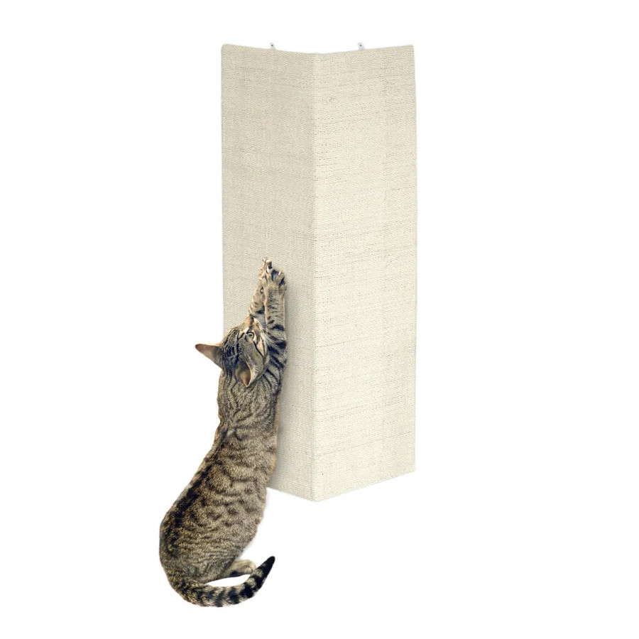 Arranhador de parede para gatos em formato de flamingo