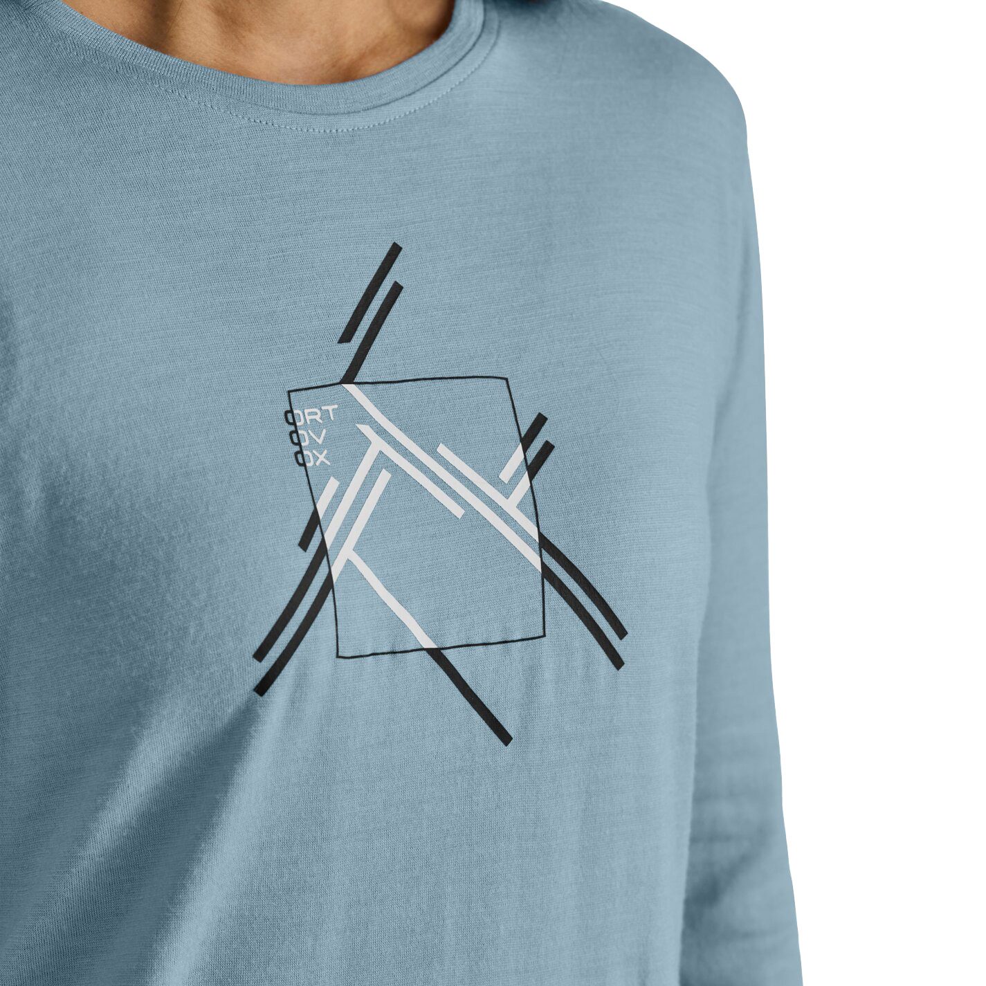 ORTOVOX 185 Merino Mountain Longsleeve Damen glacier grey