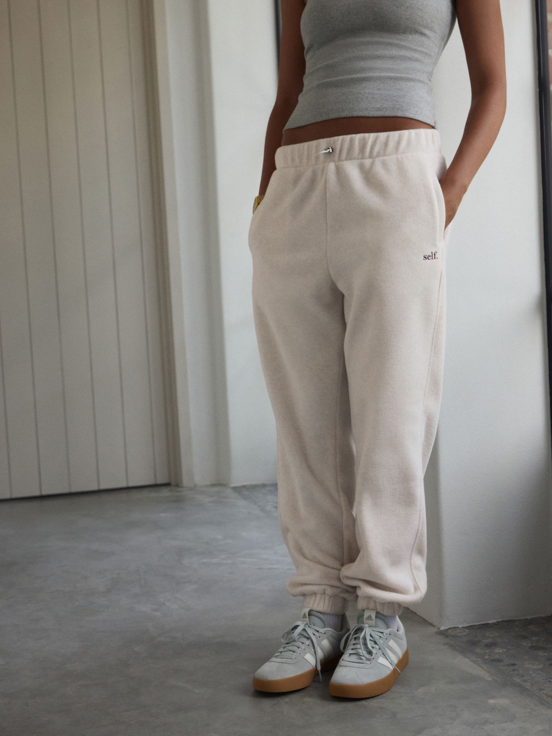 self. Fleece joggingbroek