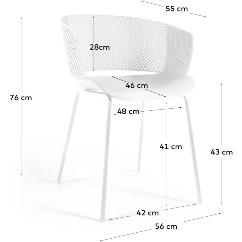 Chaise d'extérieur Yeray - plastique recyclable
