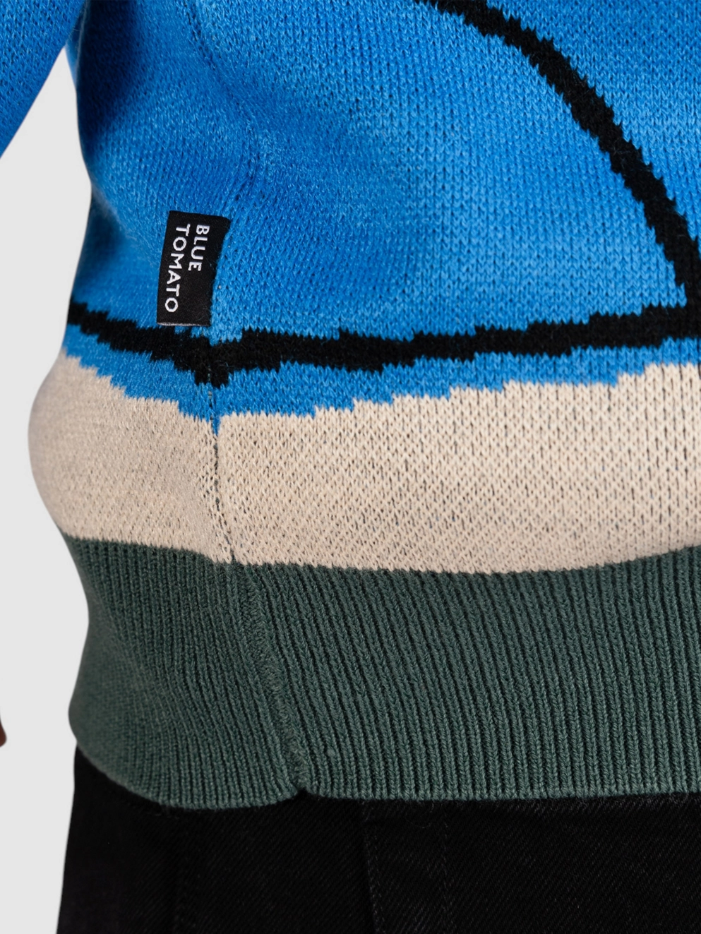 Blue Tomato Graphic Knit Pullover blue