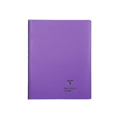 Clairefontaine Koverbook - Cahier à spirale polypro 24 x 32 cm - 160 pages - petits carreaux (5x5 mm) - disponible dans différentes couleurs