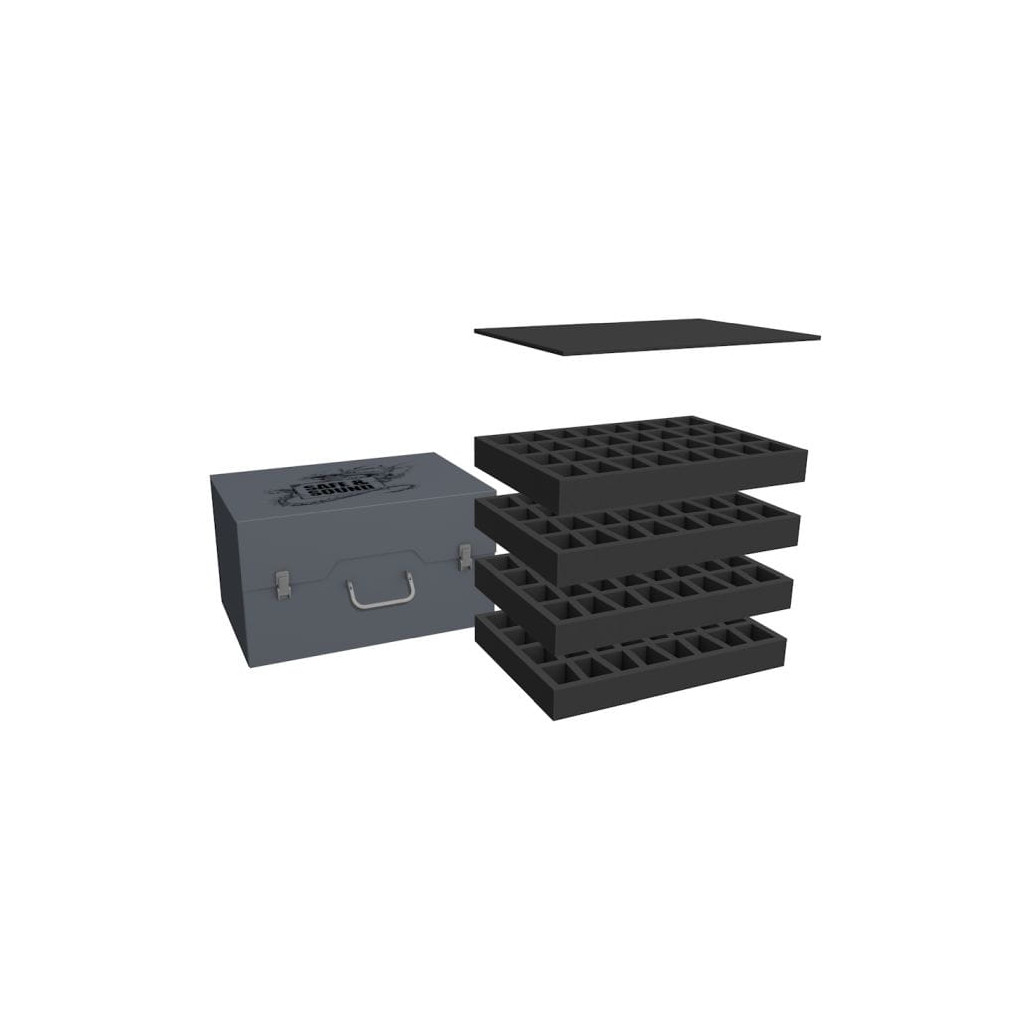 Rangement Safe & Sound - Boîte d'Armée pour 128 Figurines (Socles 40mm)