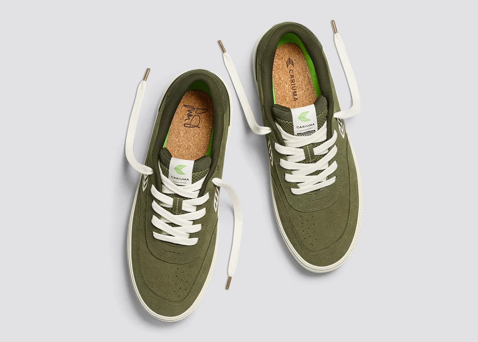 Cariuma Luan Pro Olive Green Suede Ivory 6.5 US / 39 EU