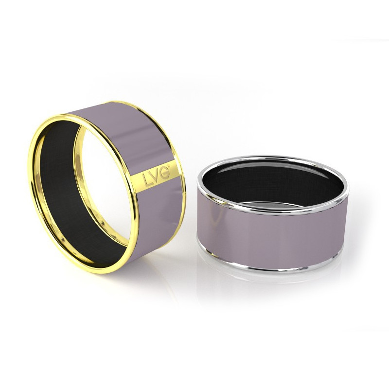 Legend Vogue - Bracelet Bangle Or Jaune Pure LVG Gris
