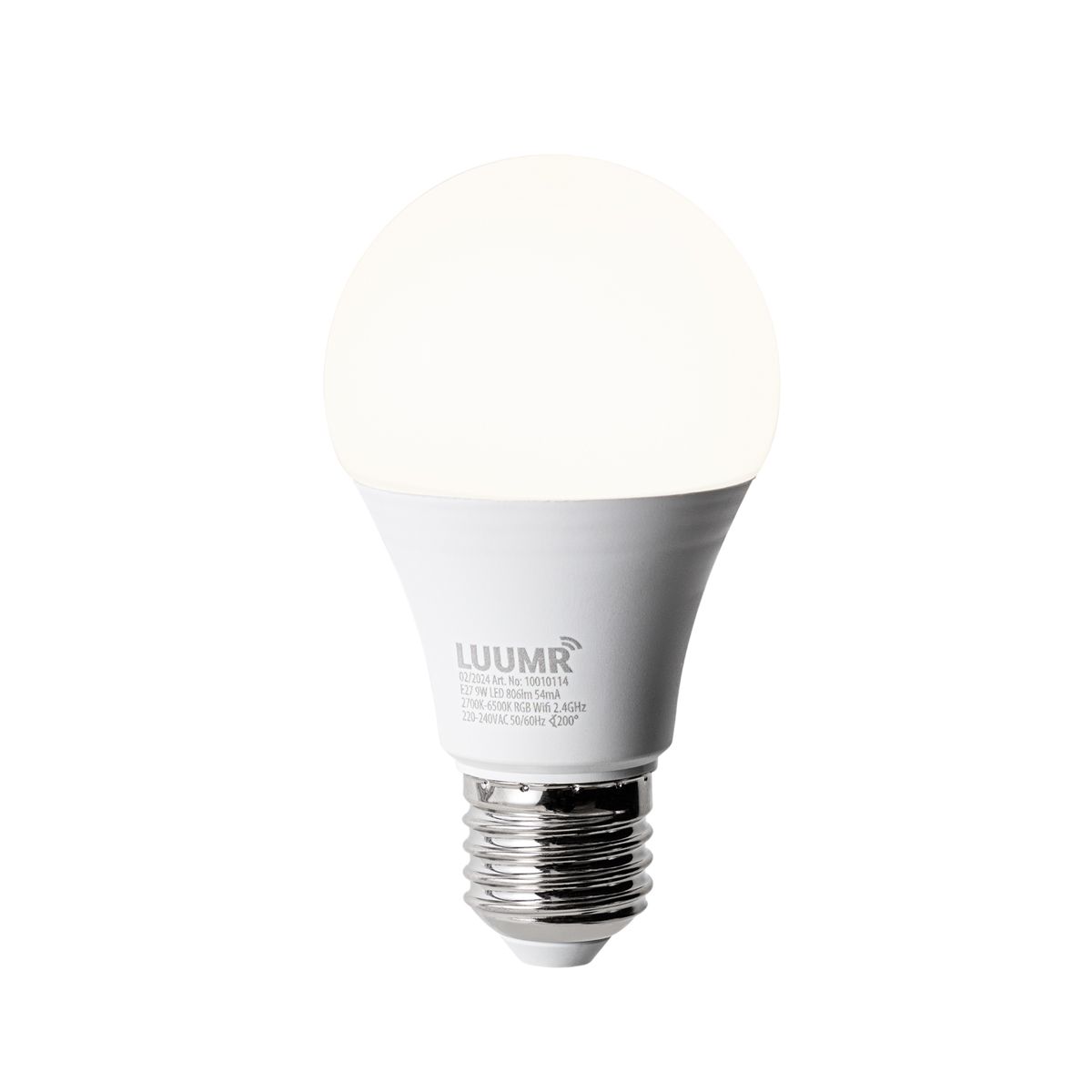 Smart E27 LED lamp A60 mat RGBW 9W 806 lm 2700-6500K
