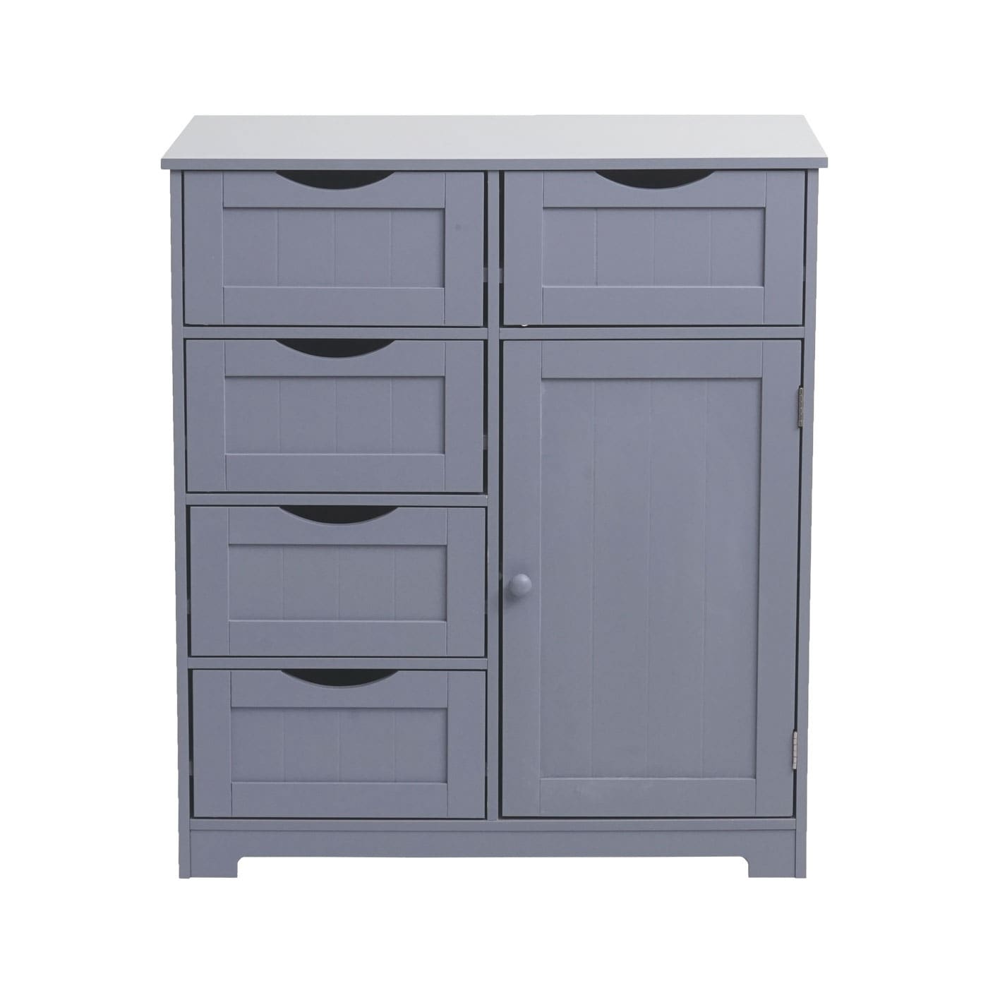 Kommode MCW-B65, Schubladenschrank Schrank, 5 Schubladen und 1 Tür 80x70x35cm ~ grau