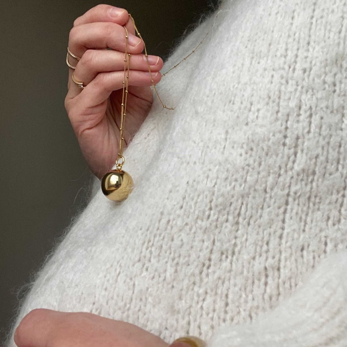 Collier bola de grossesse plaqué or cœur Atelier jasmin