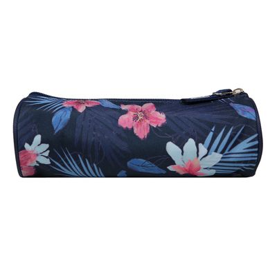Trousse ronde Offshore - 1 compartiment - bleu marine et imprimé - Bagtrotter