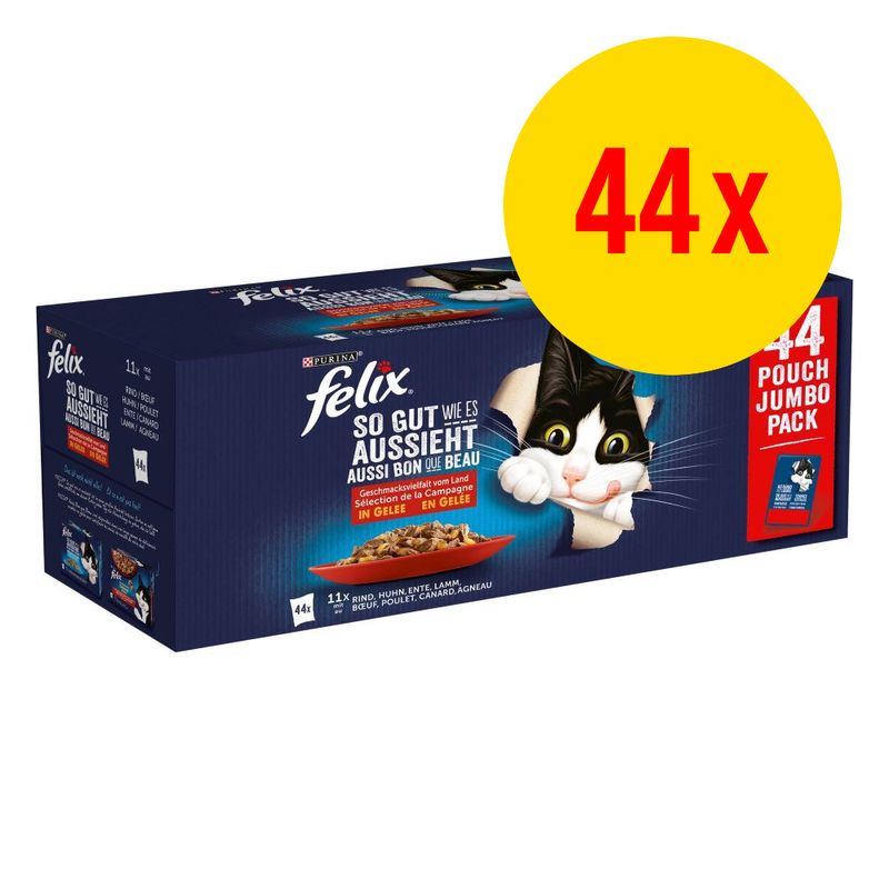 Mégapack Felix Tendres Effilés en gelée 44 x 85 g