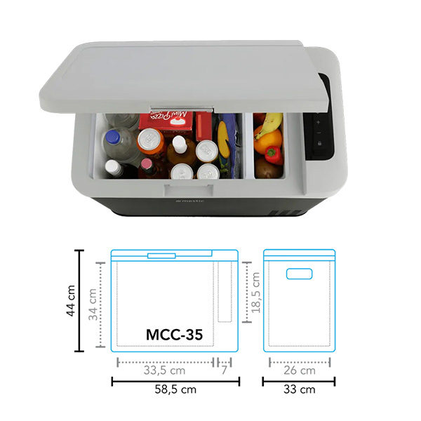 Glacière 35L à compression 12/24V et 230V MESTIC MCC-35 AC/DC