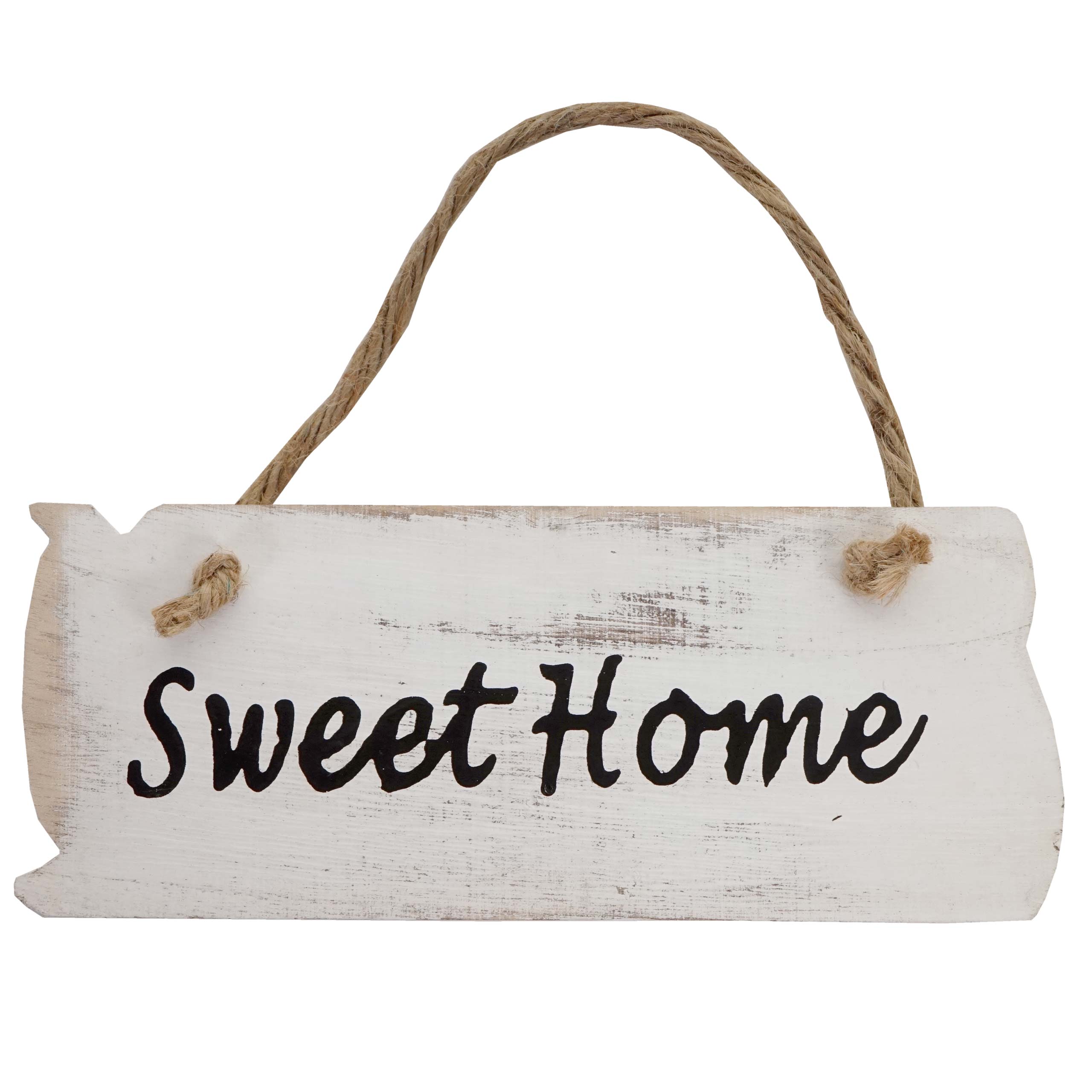 Wandschild My Own Place, Dekoschild Holzschild, Shabby-Look 10x25x1cm ~ weiß
