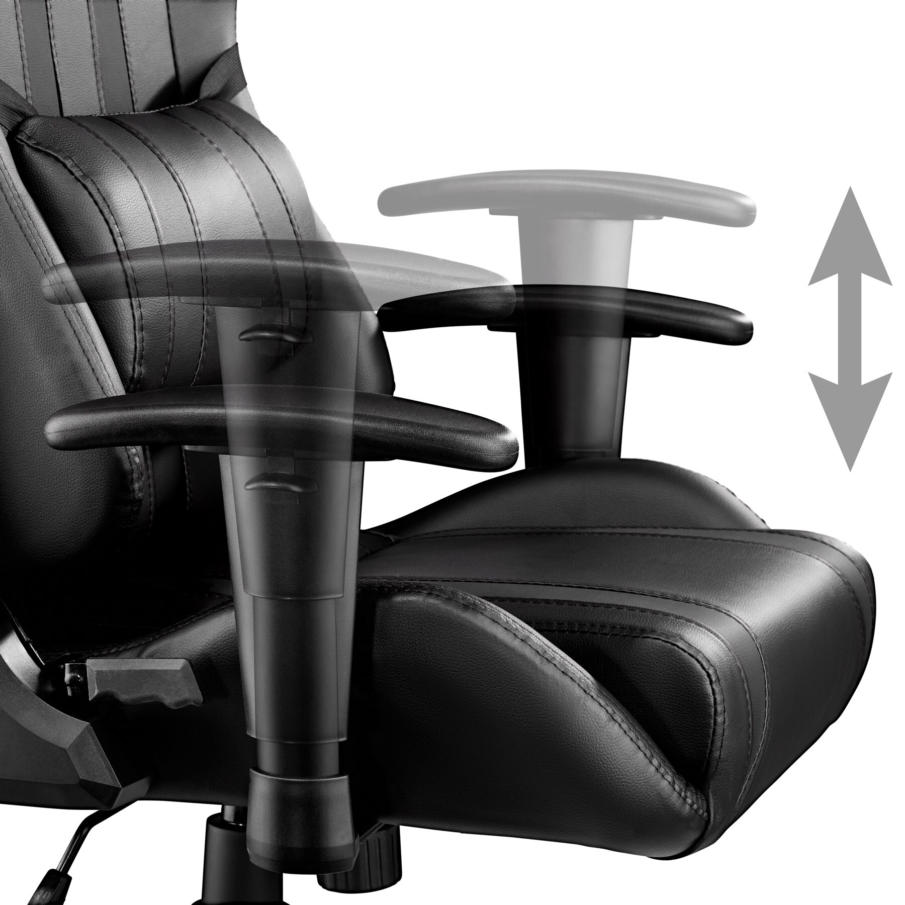 tectake® Racing Gaming Stuhl, ergonomische Form, mit verstellbarer Rückenlehne, Kunstlederbezug, abnehmbares Nacken- und Lendenkissen, Belastbarkeit 120 kg