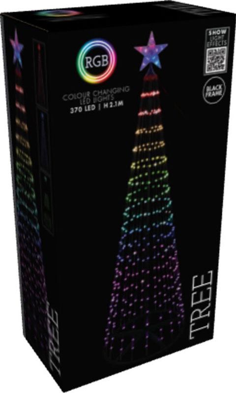 LED Kerstboom - Multicolor - 210 cm - 370 Lampjes - Geschikt voor Buiten