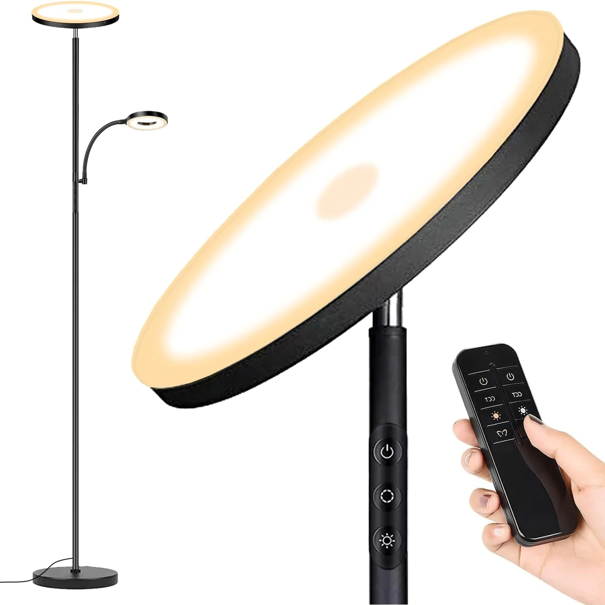 Lampadaire sur Pied avec Télécommande et Contrôle Tactile 36W 3200LM n