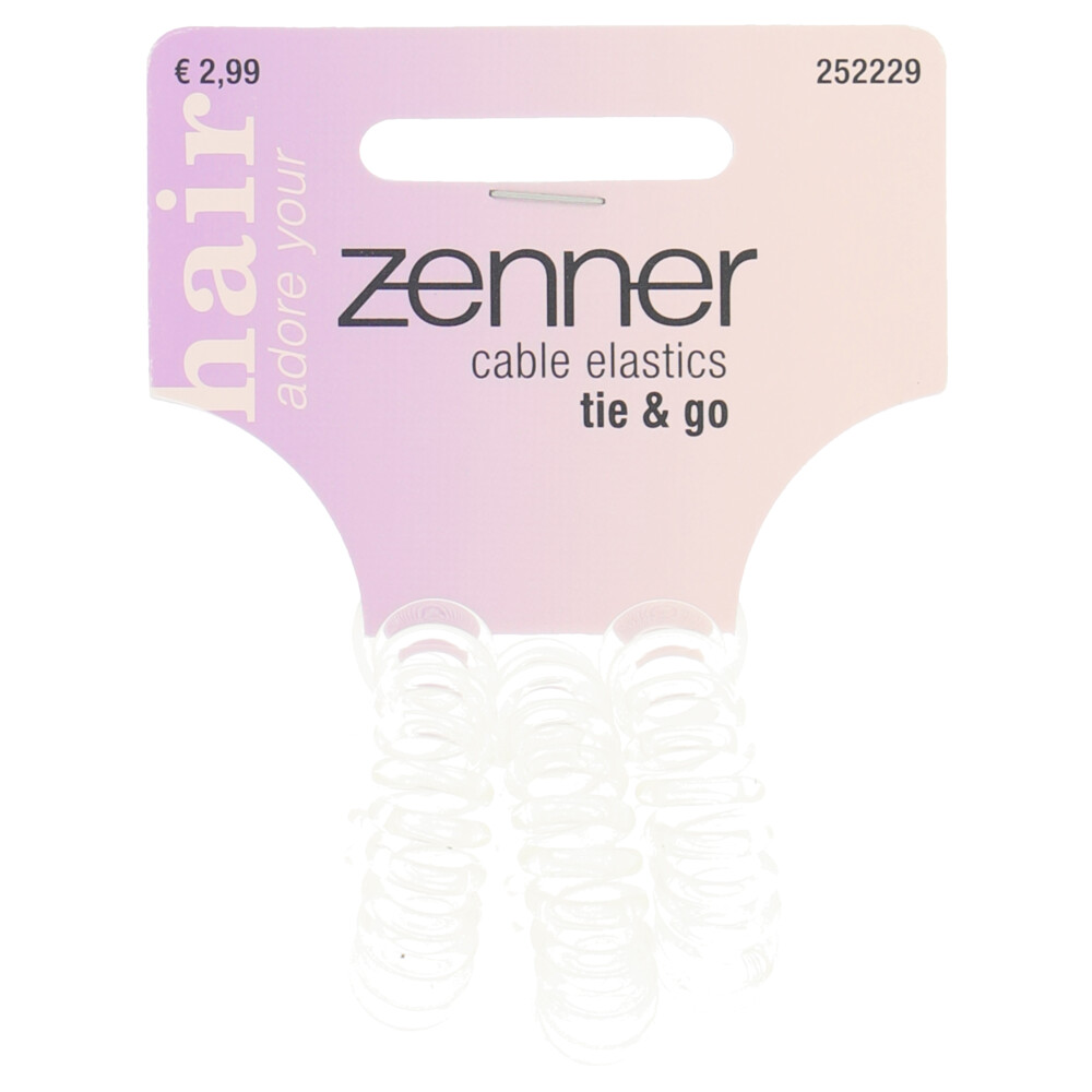 Zenner Kabelelastiek Transparant Small3 stuks