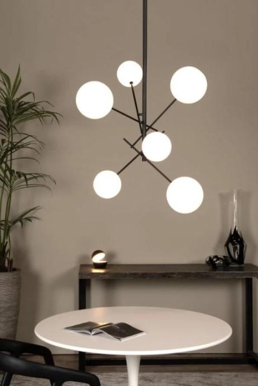 Lucide Alara 6 cluster hanglamp zwart