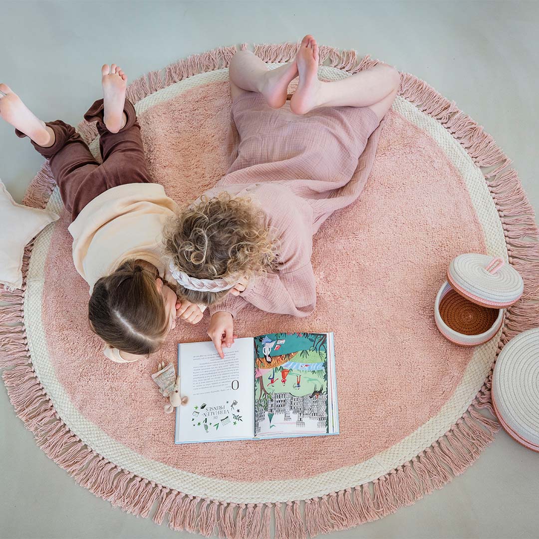 tapis petit vloerkleed rosa - 130x130 cm