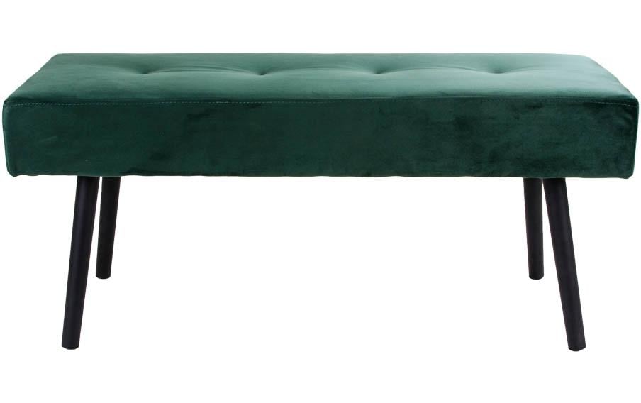 Sitzbank Skiby 100 x 44 cm, Grün/SchwarzSitzbank in Samtoptik
