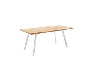 Esstisch TIANA 180 x 90 cm braun/weiß