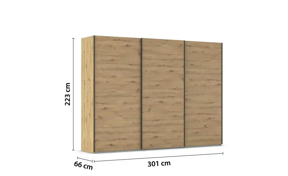 Schwebetürenschrank Fifty 301 cm 3 Stück