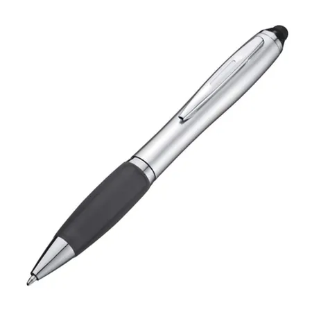 Macma Touchpen Kugelschreiber / Farbe: silber-schwarz, 5 Stück