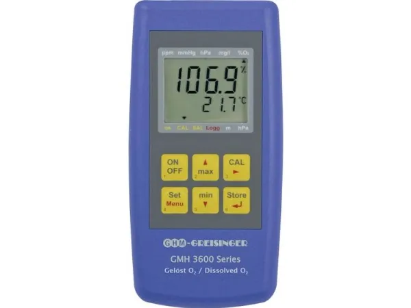 Greisinger GMH 3611-L04 Iltmåleapparat Ilt-koncentration, Ilt-mætning, Tryk