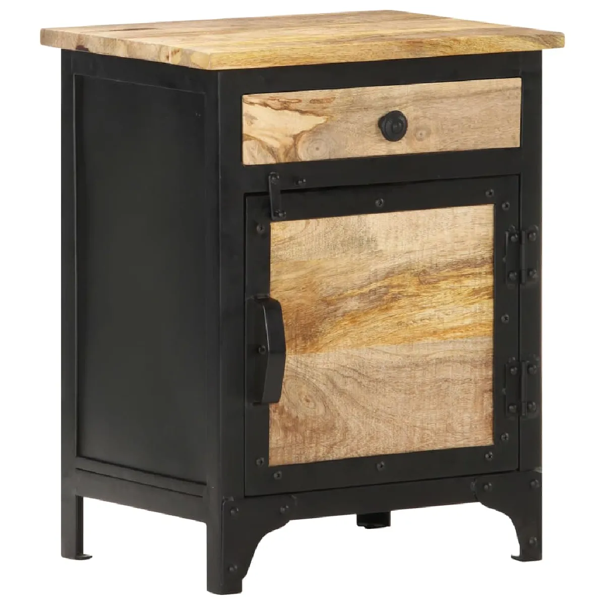 vidaXL Table de chevet Bois de Manguier Massif