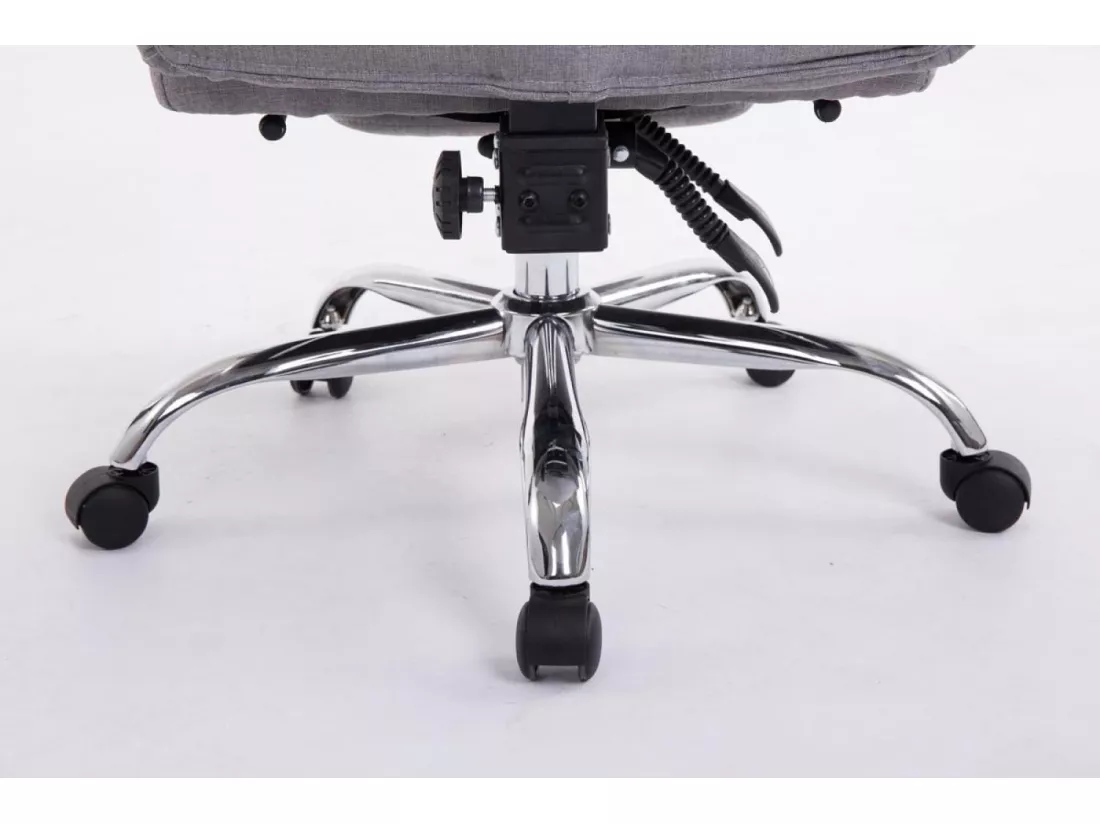 Chaise de bureau - Tissu - Gris - XL Troy