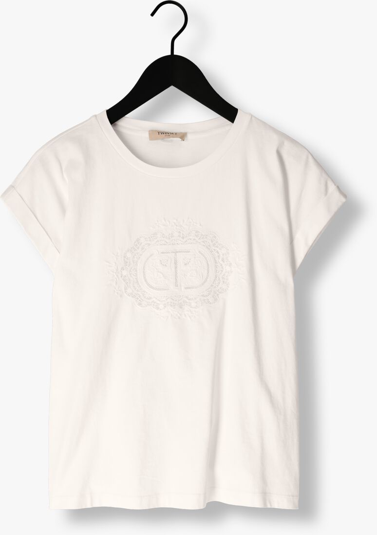 TWINSET MILANO ecru twinset milano t-shirt knitted t-shirt