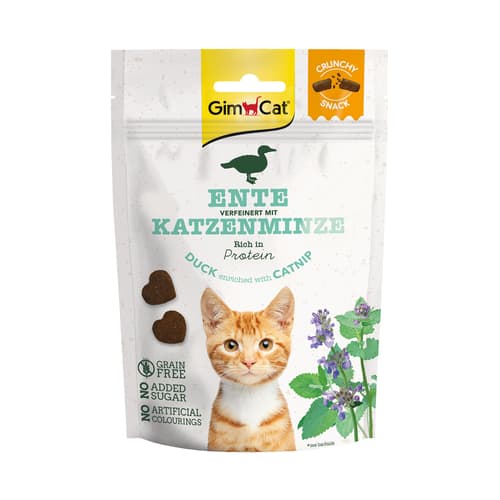 GimCat Crunchy Snacks Ente mit Katzenminze 50 g