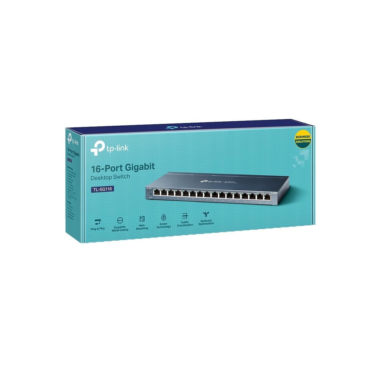 TP-LINK 16-Port desktop switch, Gigabit, plug and play, white
