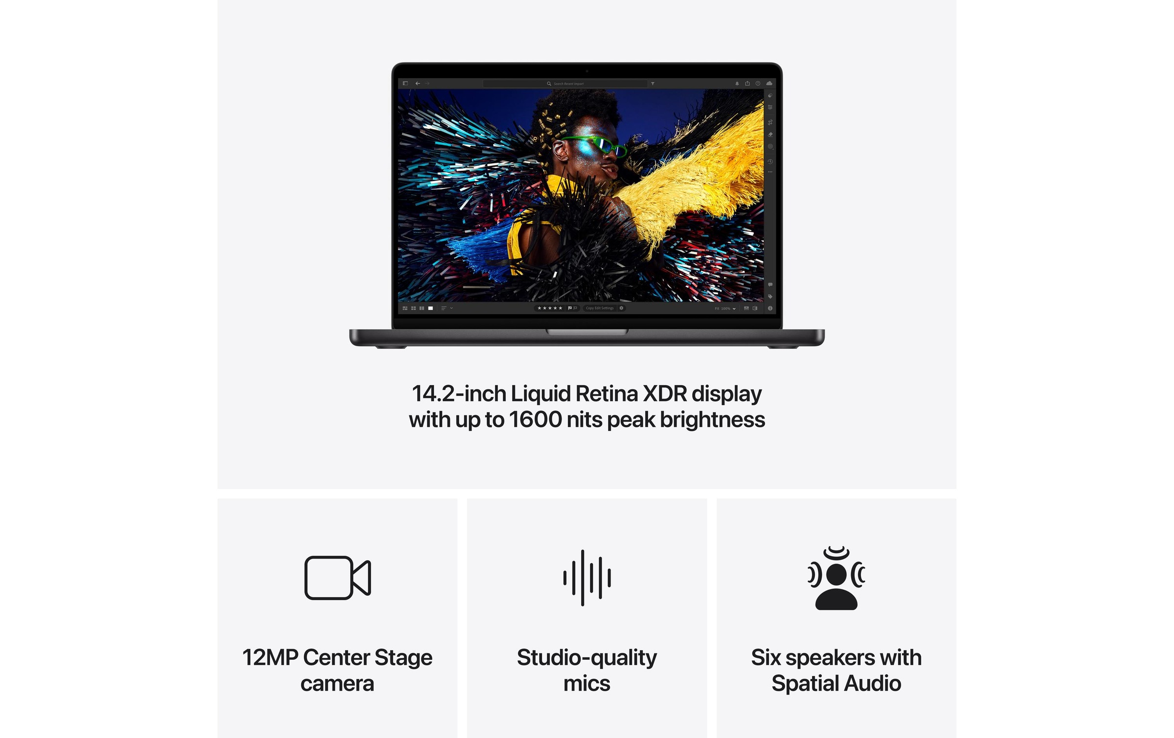 Apple Notebook »Apple MacBook Pro 14 Zoll (2024), M4 Chip, 10C CPU, 10C GPU« 35,97 cm / 14,2 ″ Apple M4 1.000 GB SSD