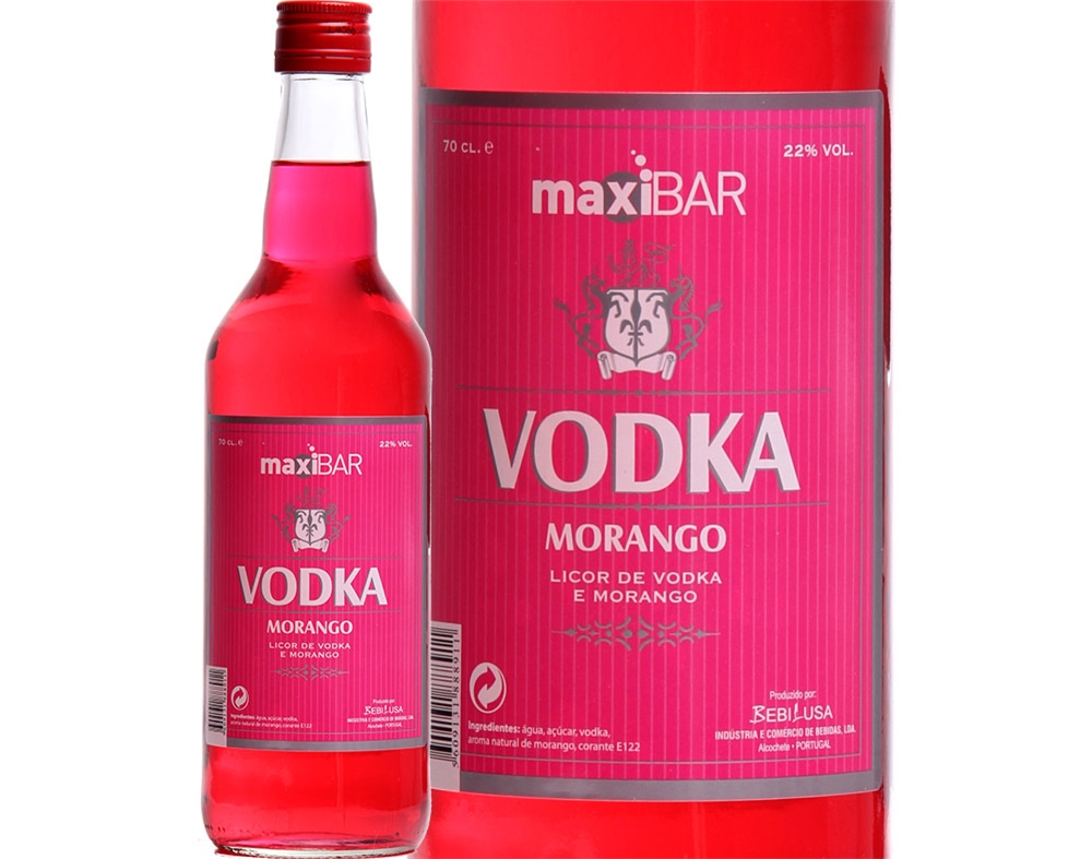 LICOR MAXIBAR VODKA MORANGO 0.70L