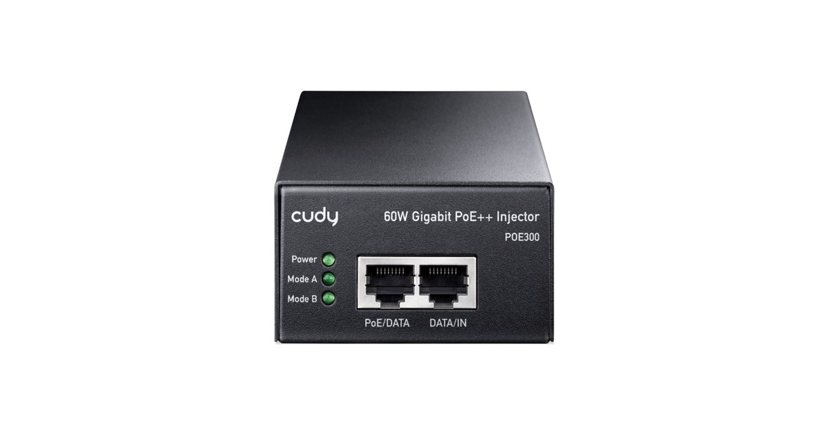 Cudy30W Gigabit PoE+/PoE Injector poe-injector  (Zwart, POE200)