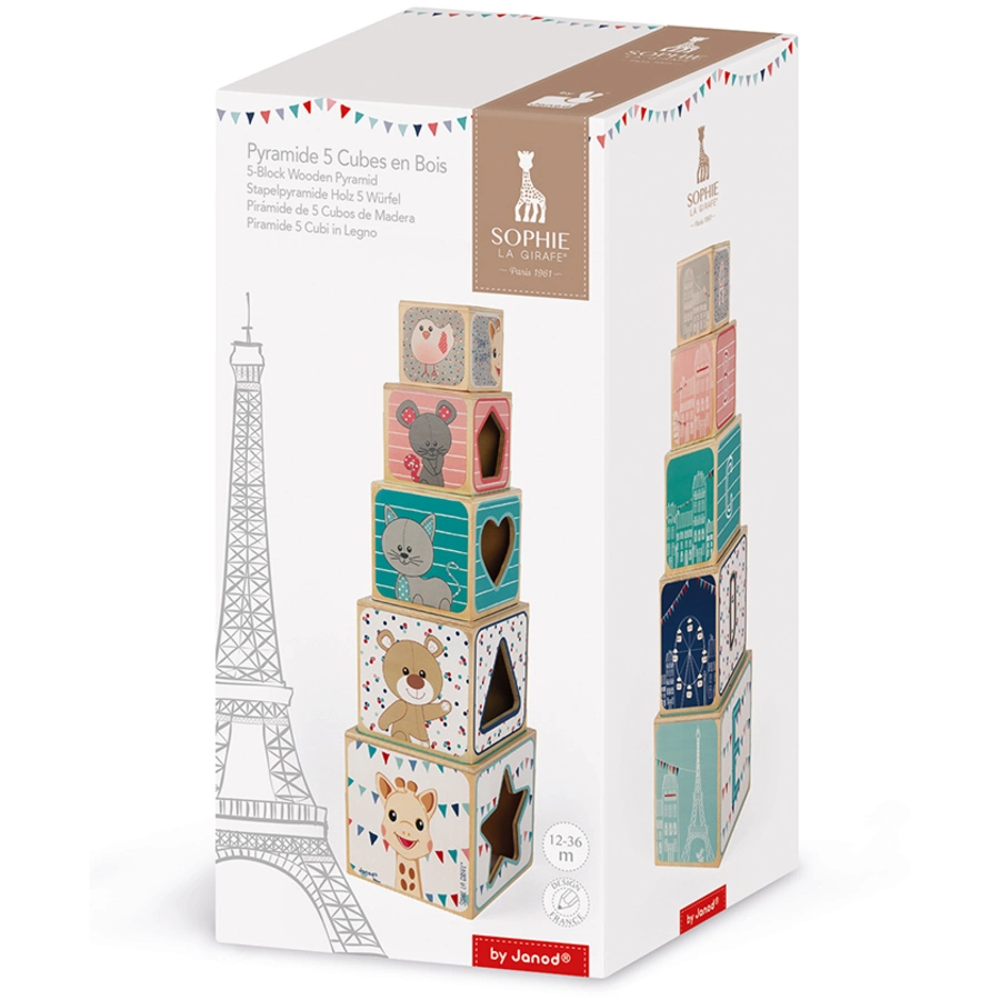 Janod® Sophie la girafe - Stapelpyramide