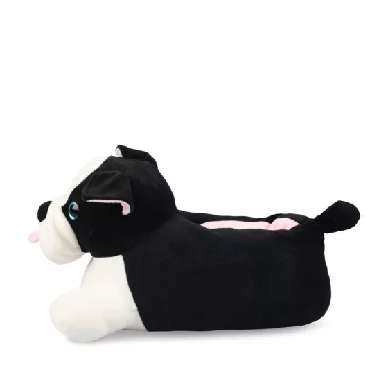 Chaussons peluche chien NOIR MERRY SCOTT