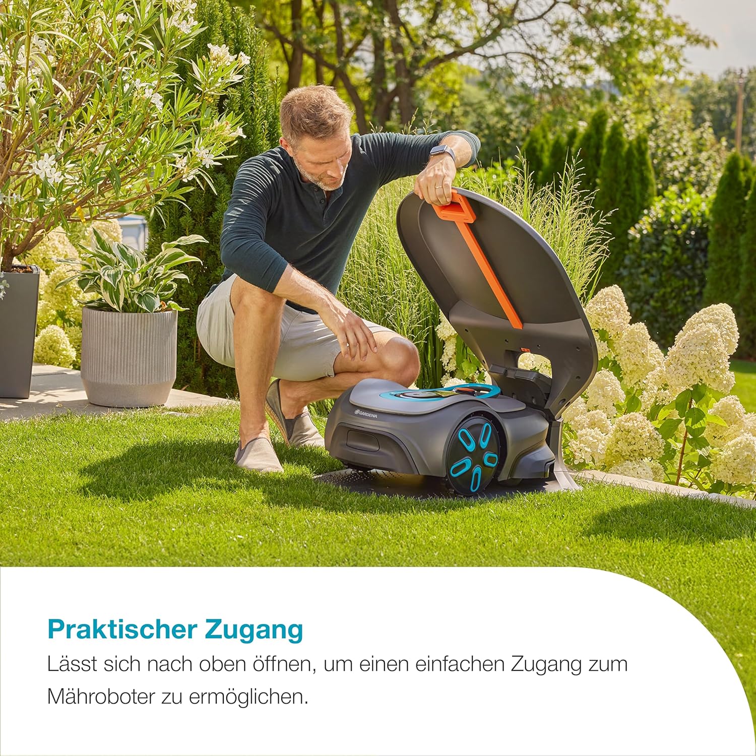 Gardena Mähroboter-Garage, kompatibel mit smart SILENO pro, max, free, Schutz vor Witterungseinflüssen, einfach zu montieren, schützt vor Abnutzung und Verschleiß (15025-20)