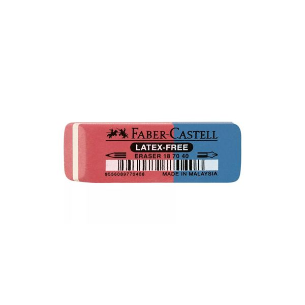 Faber-Castell Borracha Mista Azul/Vermelho 2 Un.